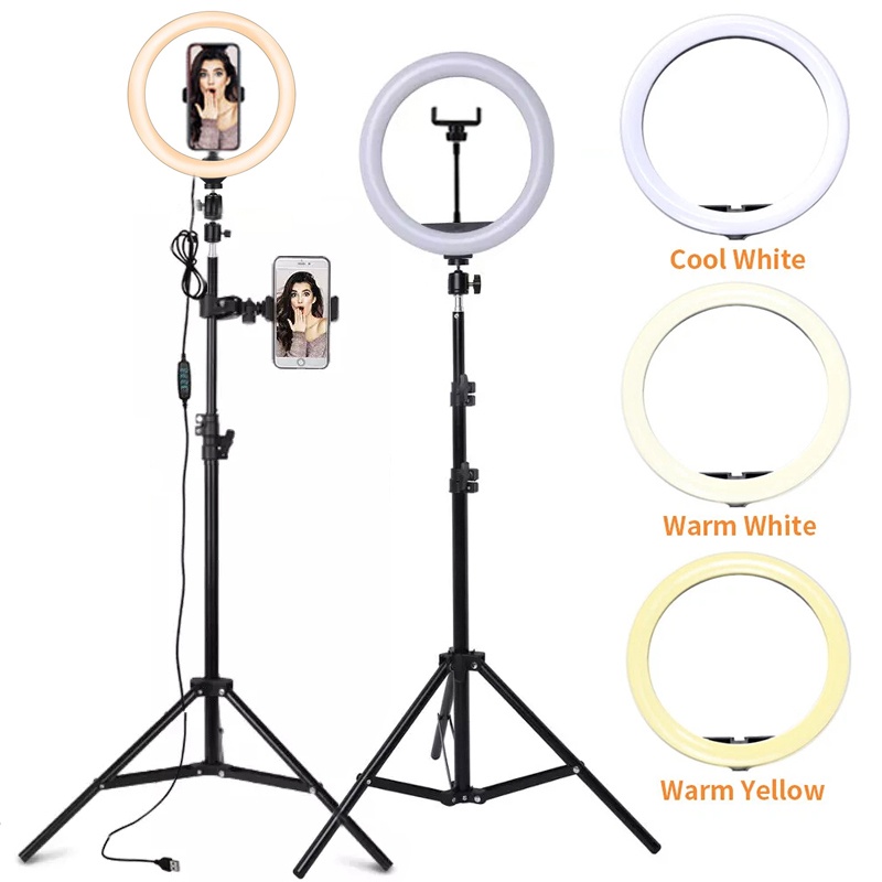 Auto Tracking Tripod - 6/10/12 Inch LED Selfie Ringlicht Dimbaar