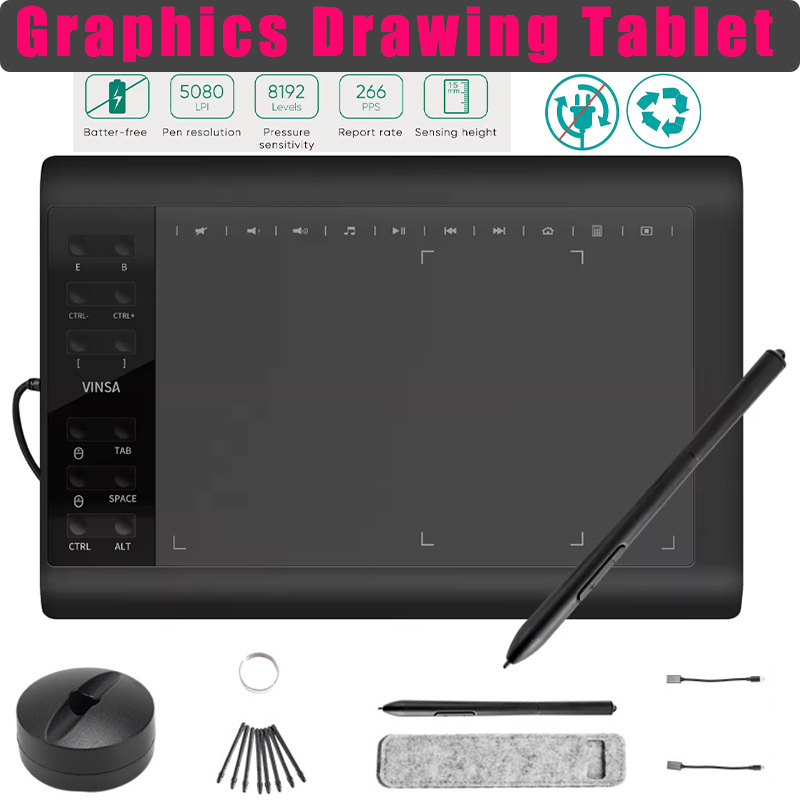 Digital Drawing Tablet - Digitale tekentablet Professionele grafische tekentablet 12
