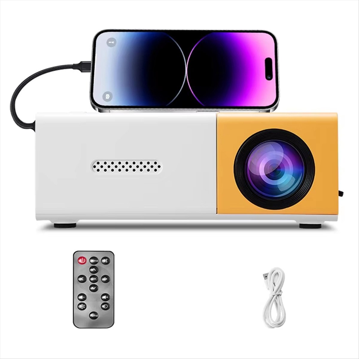 Mini Projector Portable - Delighted - Draagbare miniprojector met Full