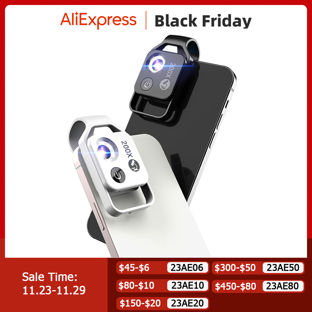 Digital Magnifier Reading - APEXEL 200X digitale microscooplens met CPL