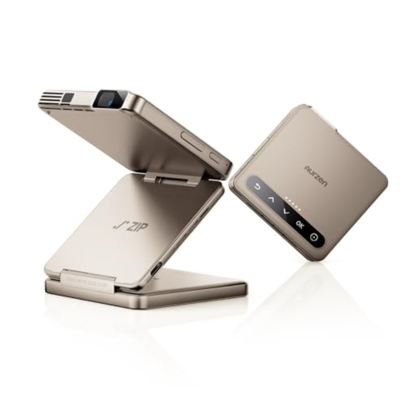 Mini Projector Portable - Yinzam ZIP Gold Tri-Fold Draagbare Projector