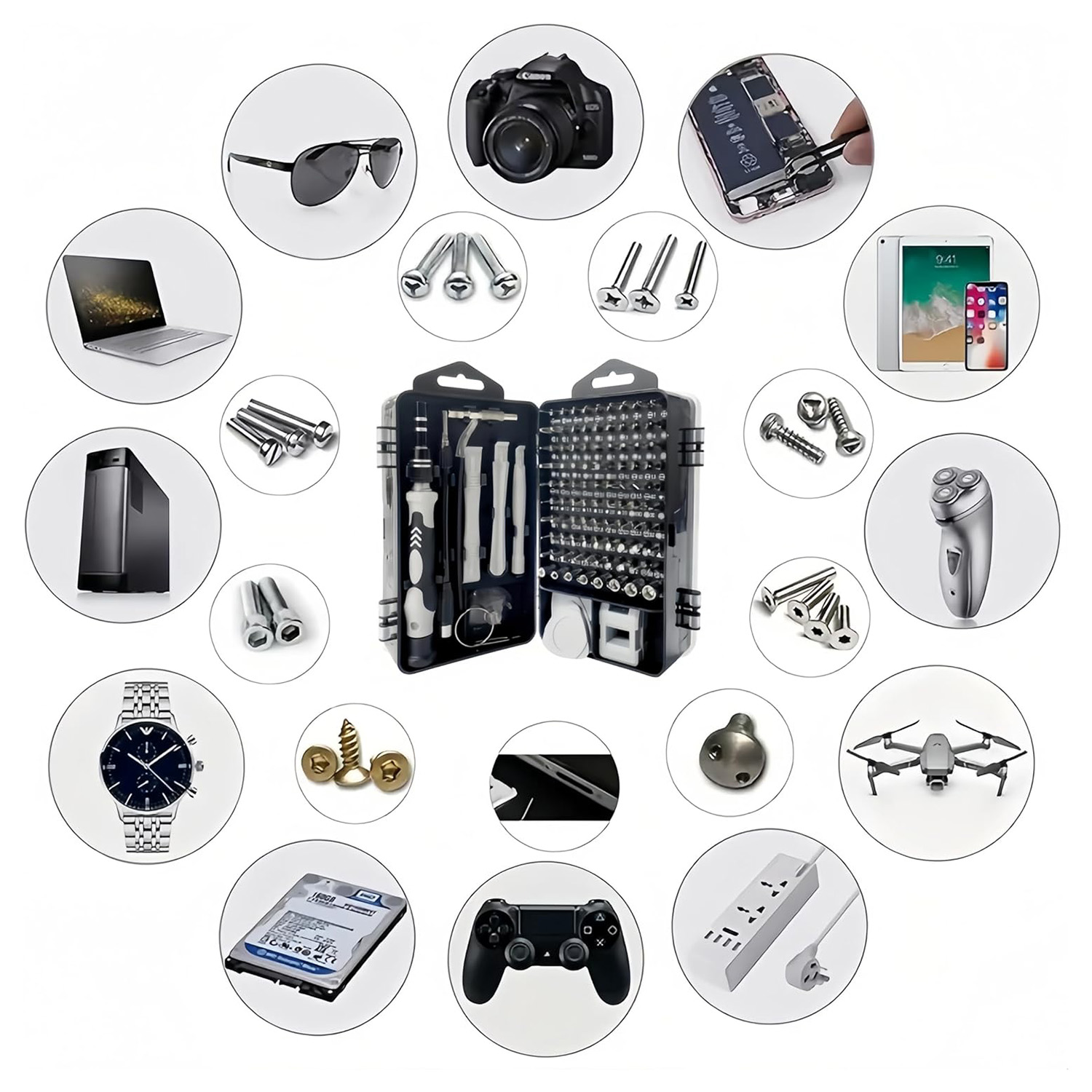 115-delige precisie schroevend - Electronics Repair Gadgets recensie en prijs