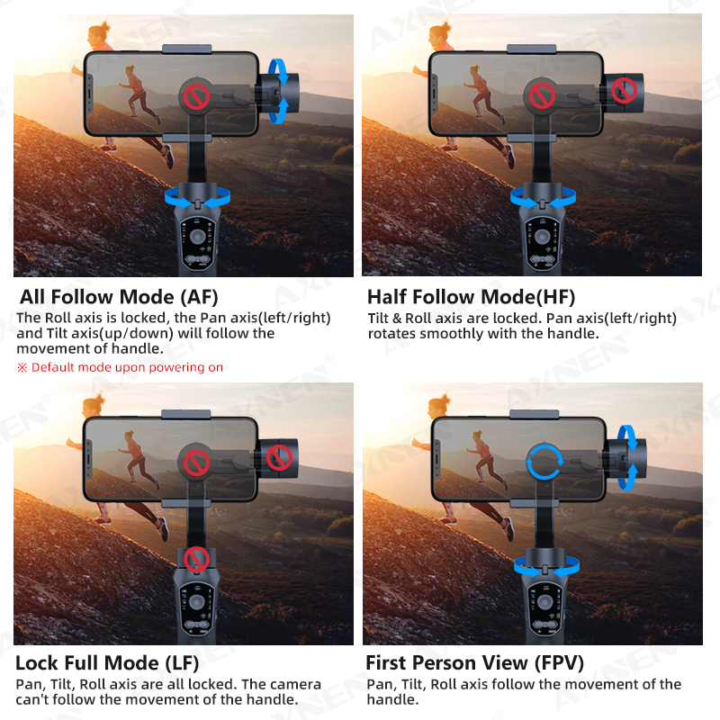 AXNEN 3-assige handheld gimbal - Auto Tracking Tripod recensie en prijs