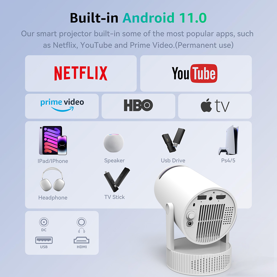 2026 Oplaadbare HY300 Pro+ Min - Mini Projector Portable recensie en prijs