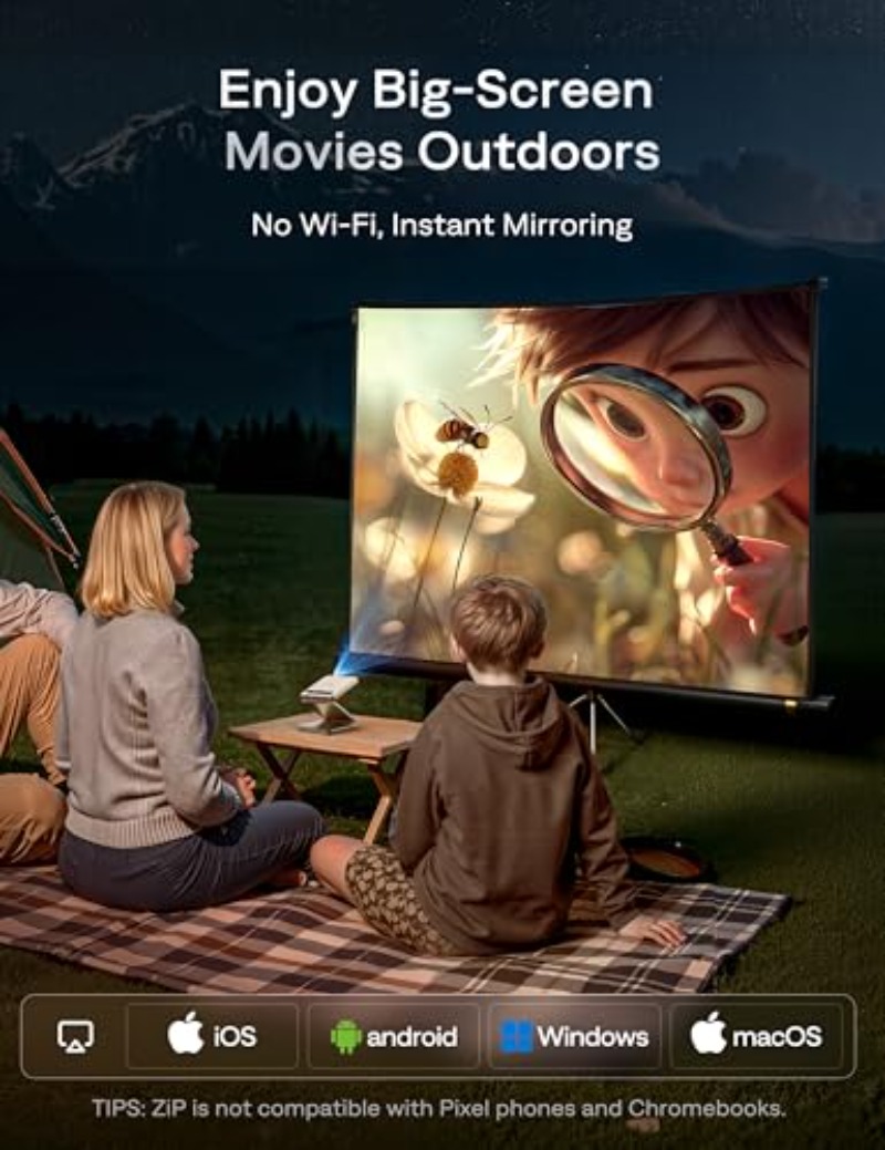 Yinzam ZIP Gold Tri-Fold Draag - Mini Projector Portable recensie en prijs