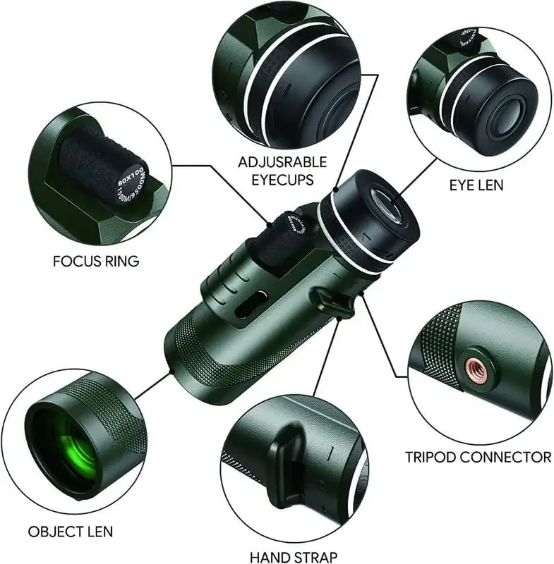 80x100 HD monoculair voor smar - Auto Tracking Tripod recensie en prijs