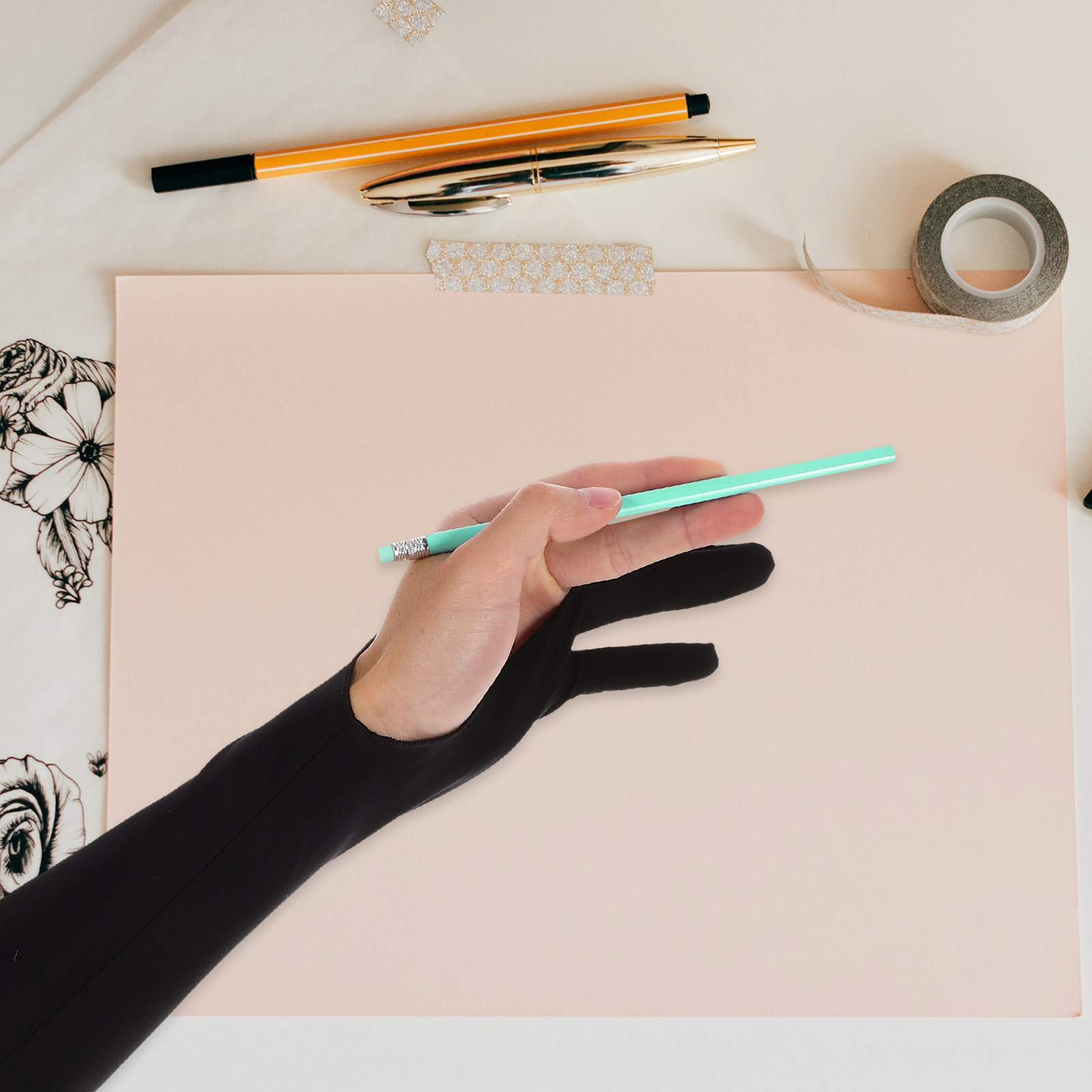 Tekenaarhandschoen met twee vi - Digital Drawing Tablet recensie en prijs